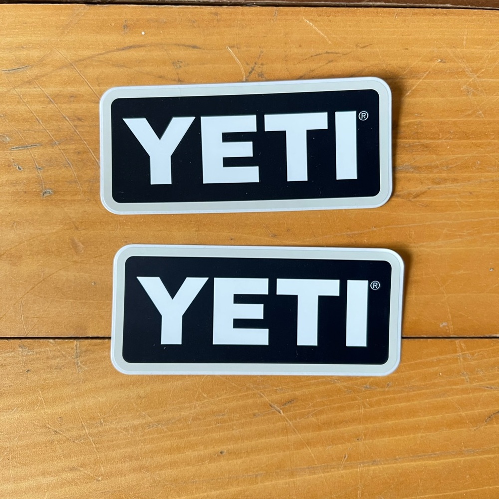 YETI Black and White Stickers (2)